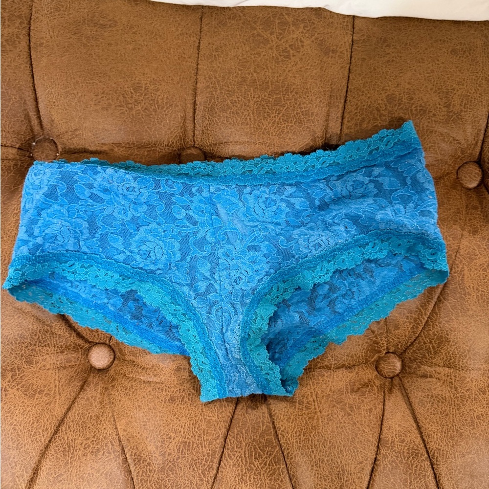 Hanky Panky Vibrant Blue Lace Panties